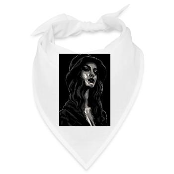 Schattenspiel der Eleganz - Bandana - Weiß - Vorne