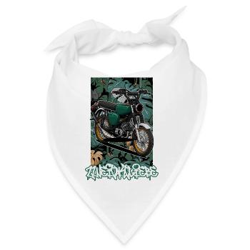 S51 (grün) // Illustration - Bandana - Weiß - Vorne