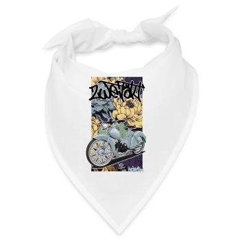 SR 2 (hellblau) // Illustration - Bandana - Weiß - Vorne
