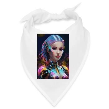 Cyberpunk-Avatar - Bandana - Weiß - Vorne