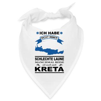 Ich habe nicht immer schlechte laune kreta - Bandana - Weiß - Vorne