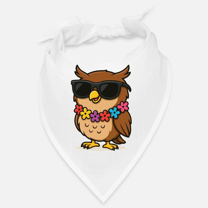 Collier fleur hibou Bandana