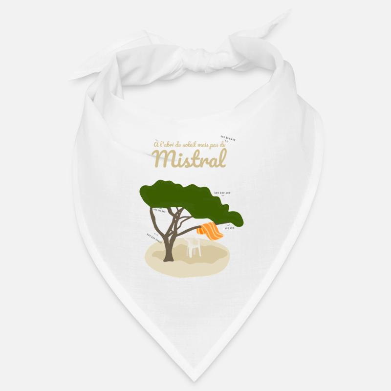 A l'abri du soleil mais pas du mistral - Bandana - blanc
