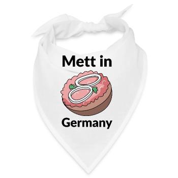 Mett in Germany - Bandana - Weiß - Vorne