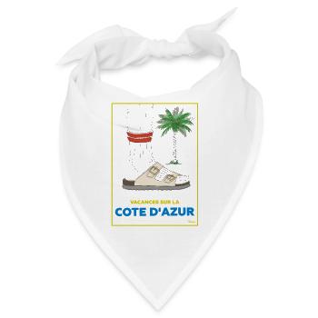 Urlaub an der Côte d'Azur - Bandana - Weiß - Vorne