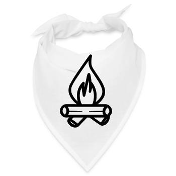 Lagerfeuer - Bandana - Weiß - Vorne