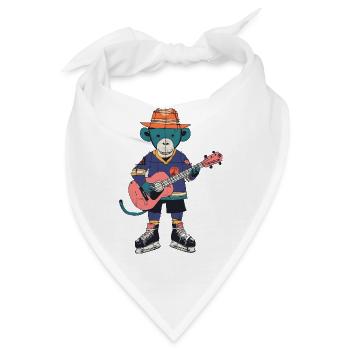 monkey music - Bandana - Weiß - Vorne