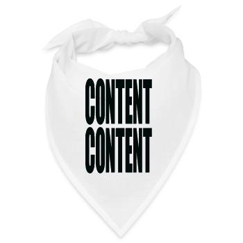 "Content Content" – Für Creator, Nerds & Medienmen - Bandana - Weiß - Vorne