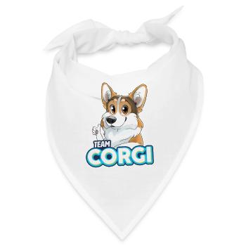 TEAM Corgi - dreifarbig - Bandana - Weiß - Vorne