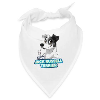 TEAM Jack Russell Terrier - Schwarz - Bandana - Weiß - Vorne