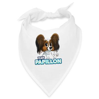 TEAM Papillon - Holzkohle - Bandana - Weiß - Vorne