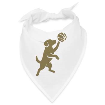 Minimalistische Silhouette Basketballspieler Wurf - Bandana - Weiß - Vorne