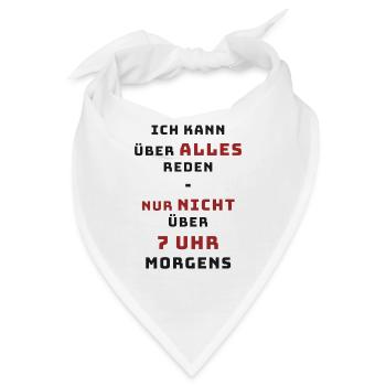 Humorvolles Sprichwort für Morgenliebhaber - Bandana - Weiß - Vorne