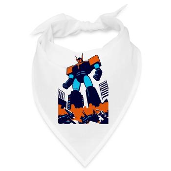 Giant Mecha in Tokio - Bandana - Weiß - Vorne
