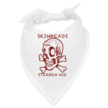 Skinheads sterben nie - Bandana - Weiß - Vorne