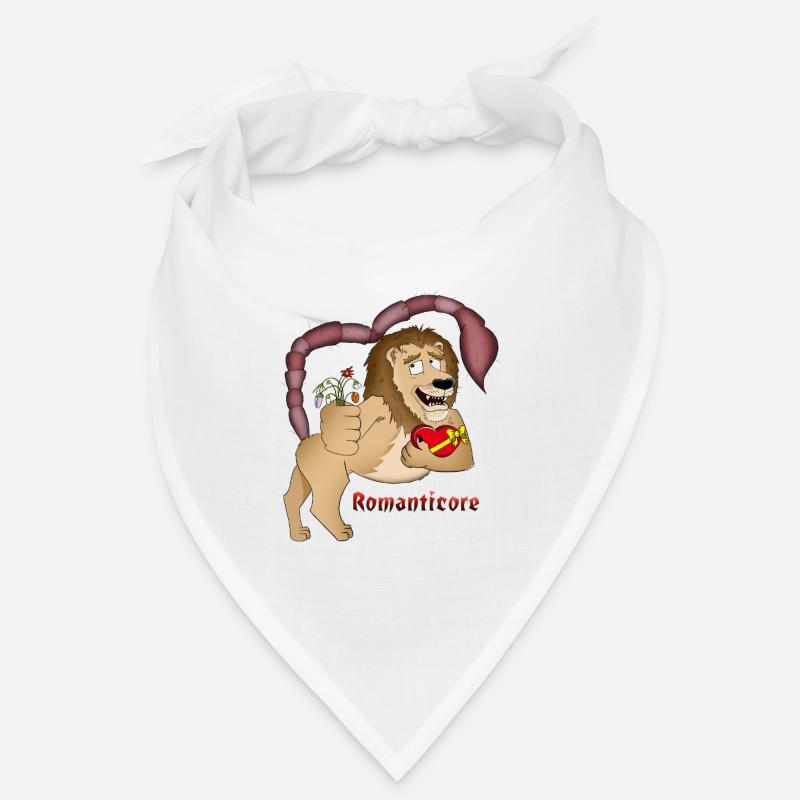 Romatisches Mantikor Design - Bandana - Weiß