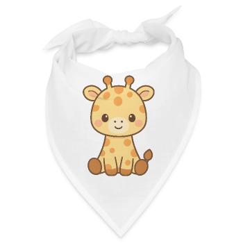 Charmantes Giraffen-Design für Kinderkleidung - Bandana - Weiß - Vorne