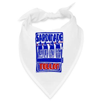 Meeressardinade von Toulon - Mediterraner Humor - Bandana - Weiß - Vorne