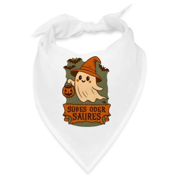 Süßes oder Saures - Gespenst - Bandana - Weiß - Vorne