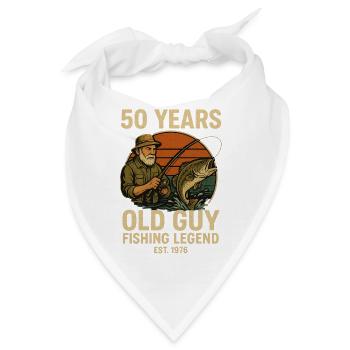 50 Jahre alter Kerl Angellegende EST 1976 Retro 50. - Bandana - Weiß - Vorne