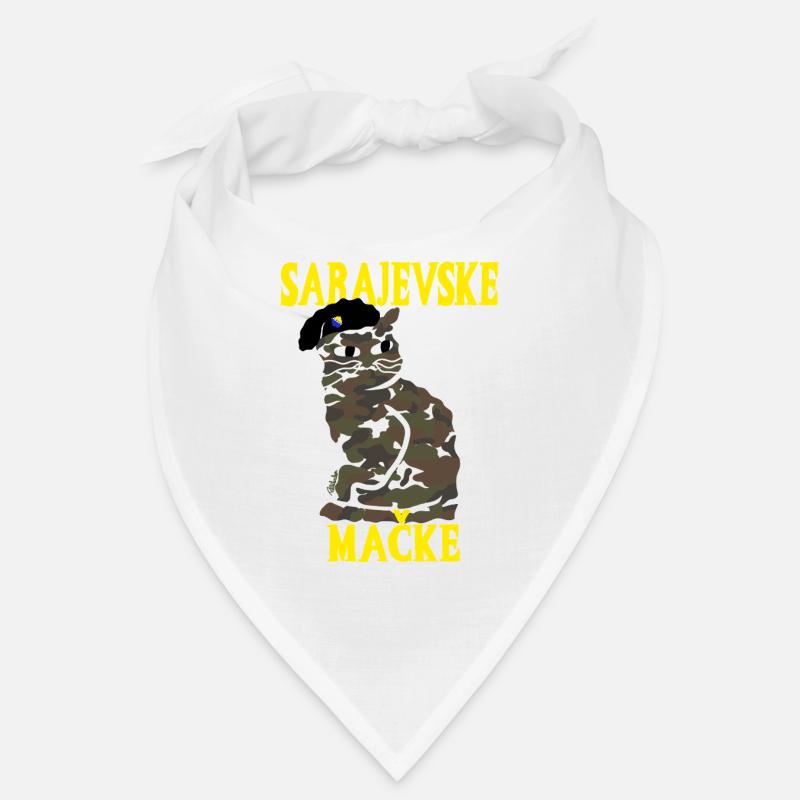 Chat Camouflage Sarajevo Militaire - Bandana - blanc