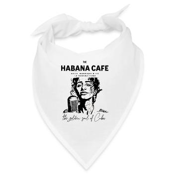Vintage Havanna Kaffee und Silhouette - Bandana - Weiß - Vorne