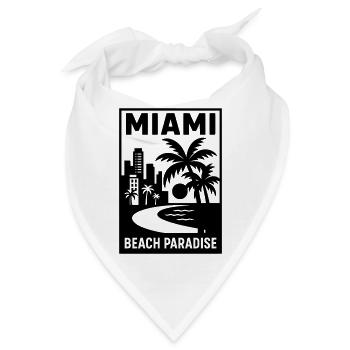 miami florida USA - Bandana - Weiß - Vorne
