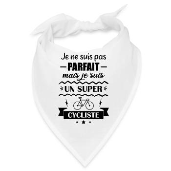 Ich bin nicht perfekt, aber ein großartiger Radfahrer - Bandana - Weiß - Vorne