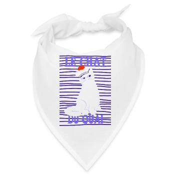 Weiße Katze vom Kai - Bandana - Weiß - Vorne