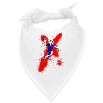 Handball Junge im Sprung - Bandana - Weiß - Vorne