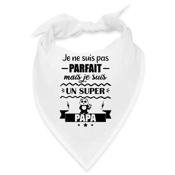 Nicht perfekt, aber toller Vater - Bandana - Weiß - Vorne