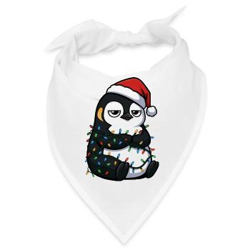 Mürrischer Pinguin Weihnachten Clumsy Santa Verhed - Bandana - Weiß - Vorne