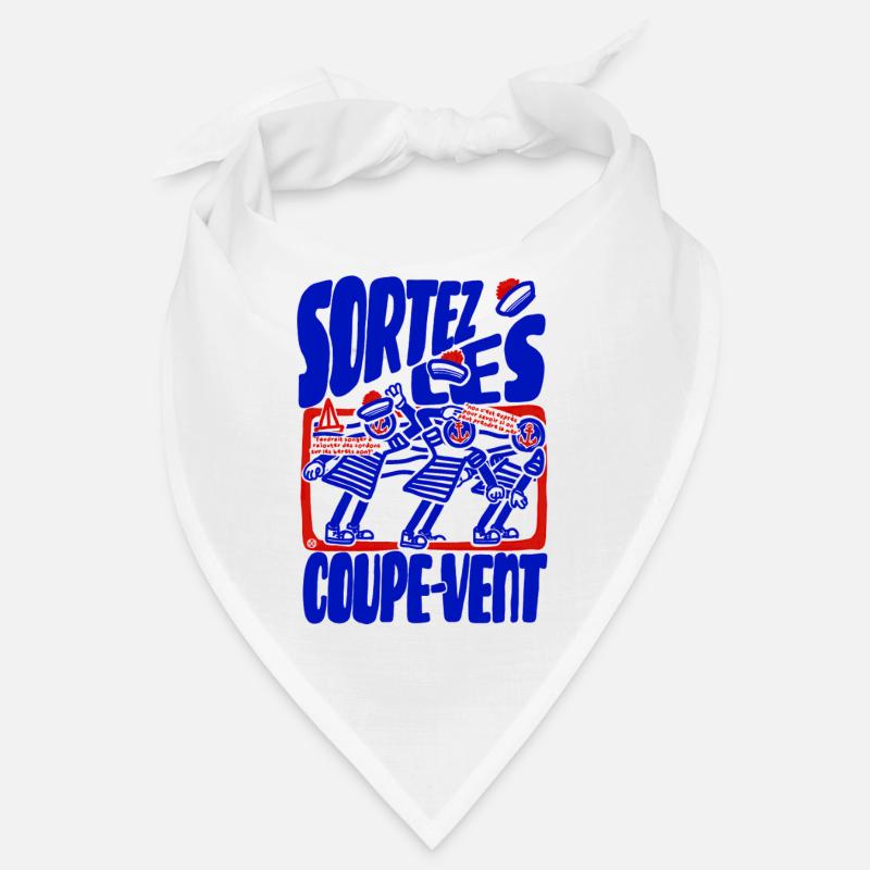 Sortez les coupe vent rétro bleu blanc rouge Bandana