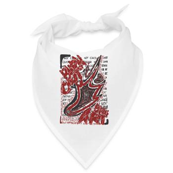 BURNOUT VERBRENNT KUNST - Bandana - Weiß - Vorne