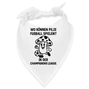 champignons fußball witz - Bandana - Weiß - Vorne