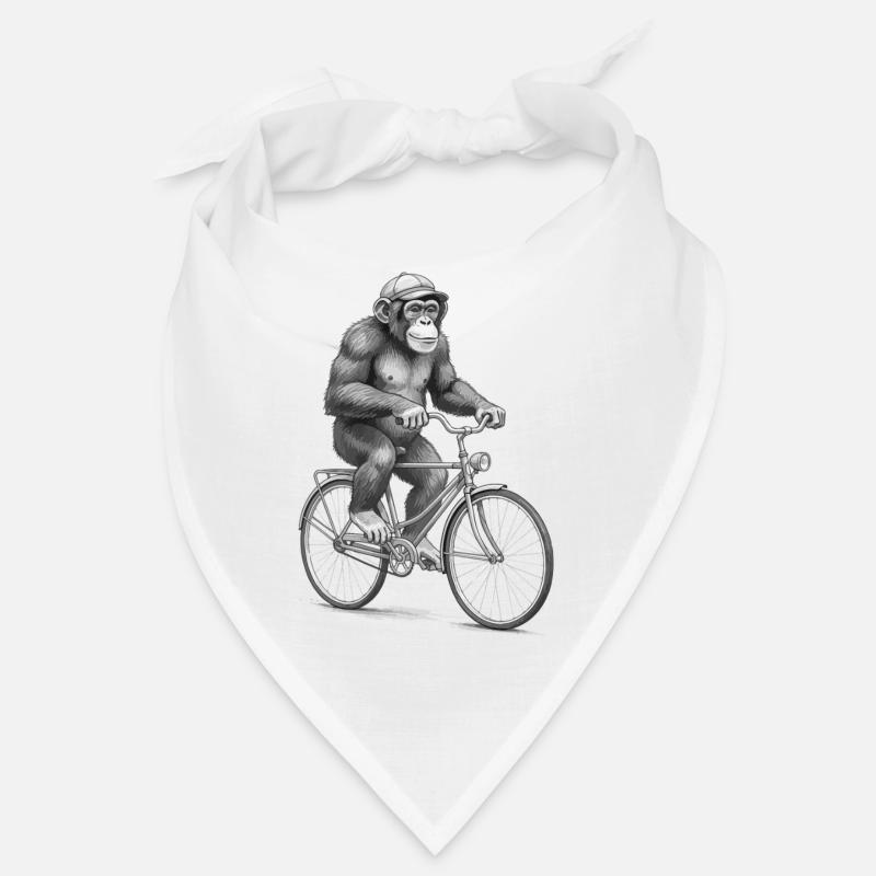 Monochrome Monkey Cyclist Bandana