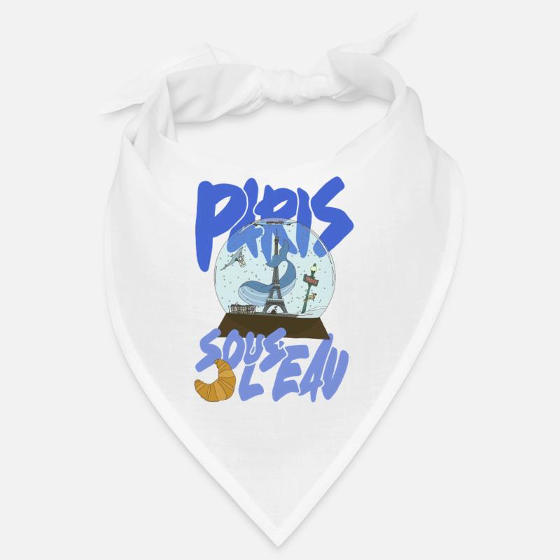 Paris Snowglobe Bleu - icône Eiffel Bandana