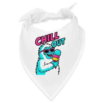 Chill Out Yeti - Bandana - Weiß - Vorne