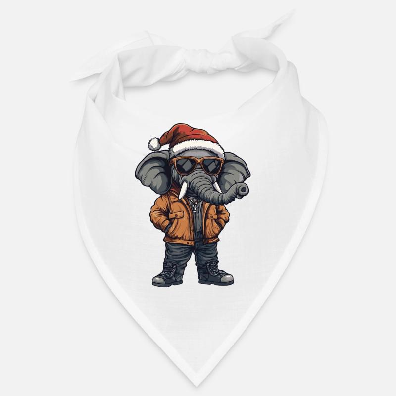 Noël Éléphant Hiver Bandana