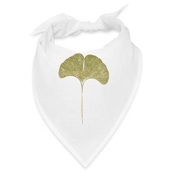 Gingko Blatt - Bandana - Weiß - Vorne