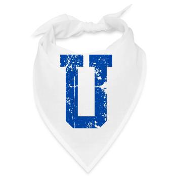 Letter u Retro Sport - Bandana - Weiß - Vorne