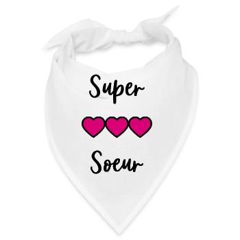 SCHWESTER. BESTE GROSSE SCHWESTER. SCHWESTER. BRUDER - Bandana - Weiß - Vorne