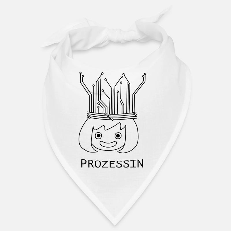 Prozessin mit Tech-Krone - Bandana - Weiß