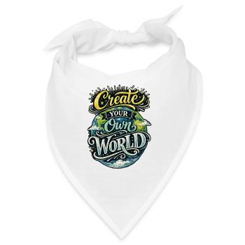 Create Your Own World – Hand Lettering Creativity  - Bandana - Weiß - Vorne