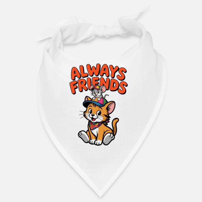 Always Friends Cats Mouse Bandana