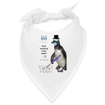 Lustiges Zahnreinigung Design für Zahnarztpraxis  - Bandana - Weiß - Vorne