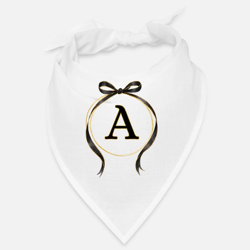 A - Circle Loop Black Gold Bandana