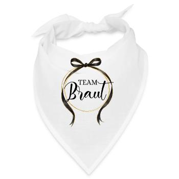 _Kreis_Schleife_schwarz_gold_team_braut_2 - Bandana - Weiß - Vorne