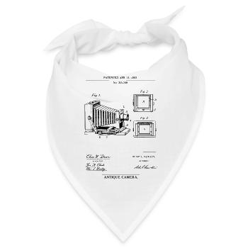 Patentdesign für antike Kamera-Blaupausen. - Bandana - Weiß - Vorne