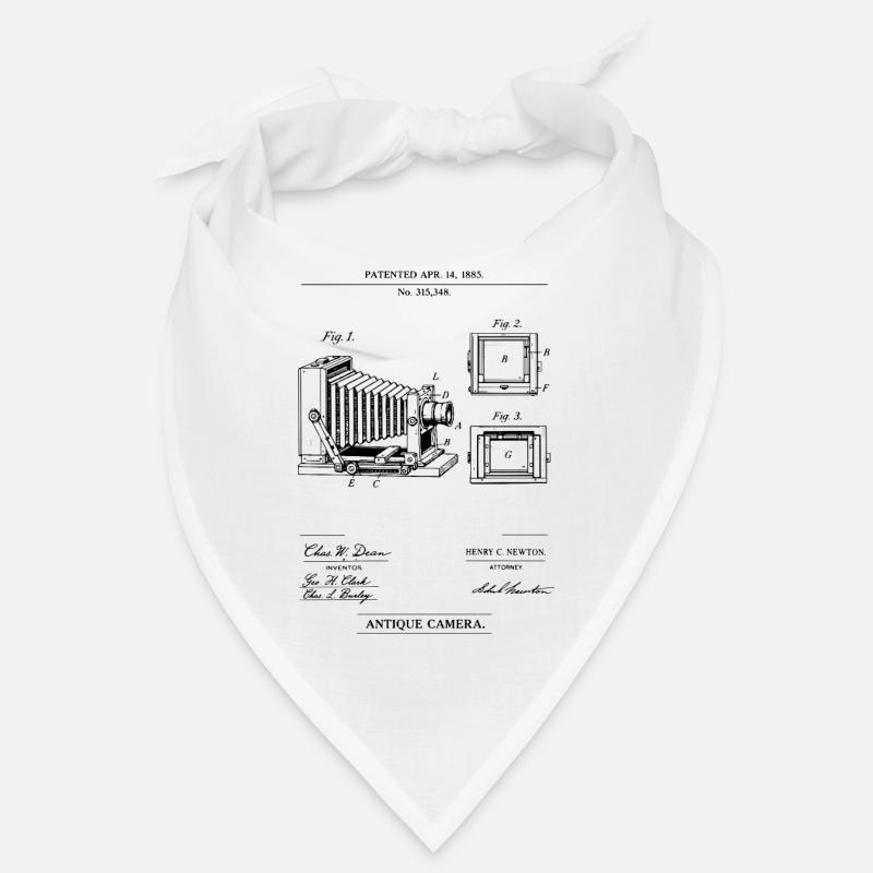 Conception brevetée de plan d’appareil photo antique. Bandana